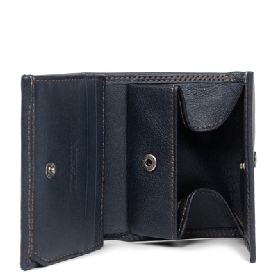 porte-monnaie - soft vintage homme #couleur_bleu-fonce-camel