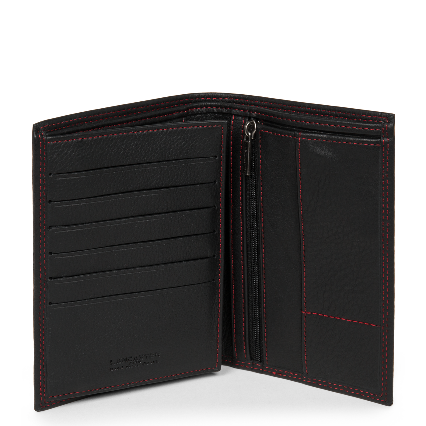 grand portefeuille - soft vintage homme #couleur_noir-rouge