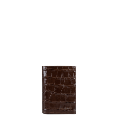 porte-cartes - croco homme #couleur_marron