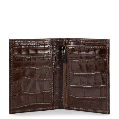 porte-cartes - croco homme #couleur_marron