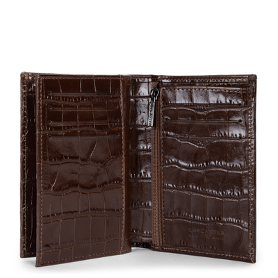 portefeuille - croco homme #couleur_marron