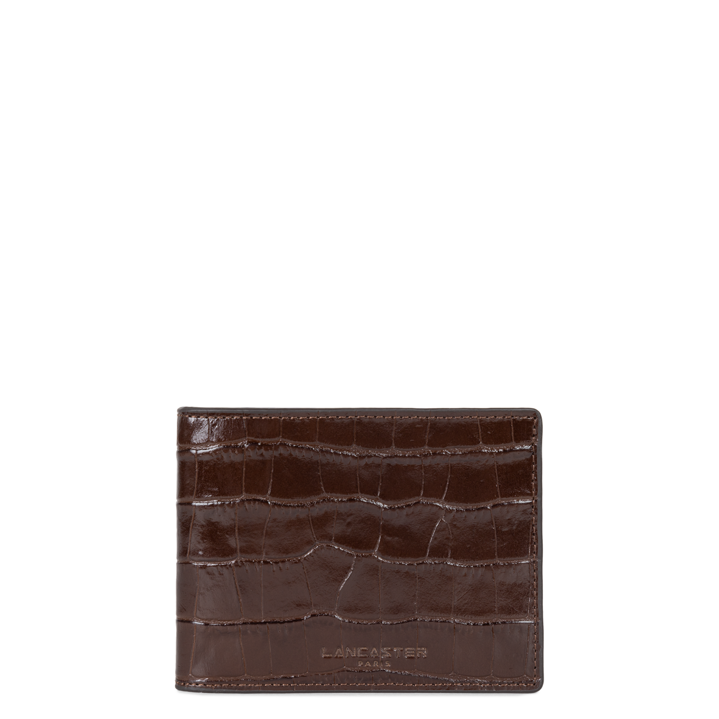 porte-cartes - croco homme #couleur_marron