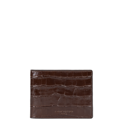 porte-cartes - croco homme #couleur_marron