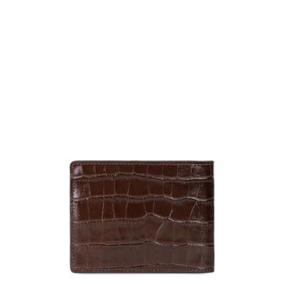 porte-cartes - croco homme #couleur_marron