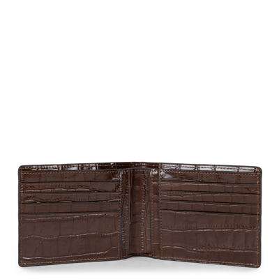 porte-cartes - croco homme #couleur_marron