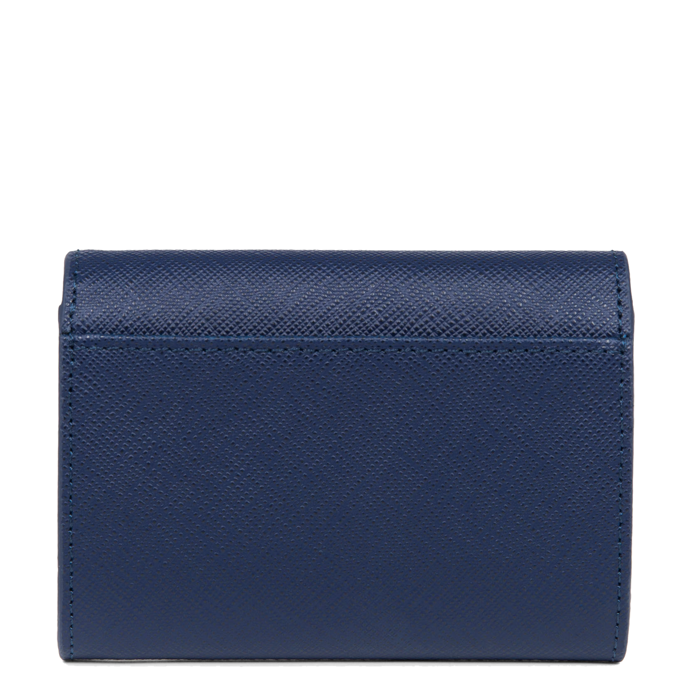 porte-monnaie - saffiano signature #couleur_bleu-fonc