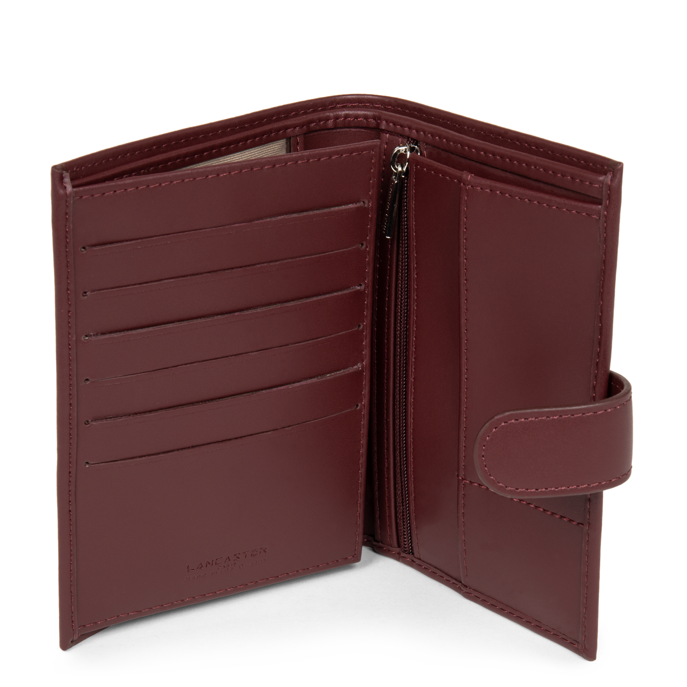 portefeuille - smooth #couleur_bordeaux