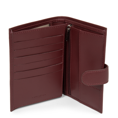 portefeuille - smooth #couleur_bordeaux