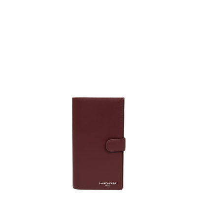 porte-chéquier - smooth #couleur_bordeaux