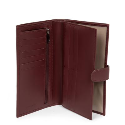 porte-chéquier - smooth #couleur_bordeaux