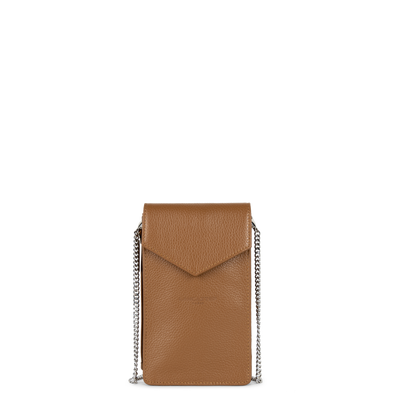 pochette smartphone - foulonné pm #couleur_camel