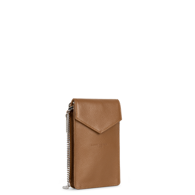 pochette smartphone - foulonné pm #couleur_camel