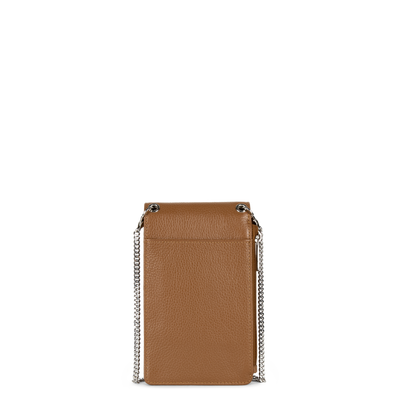 pochette smartphone - foulonné pm #couleur_camel