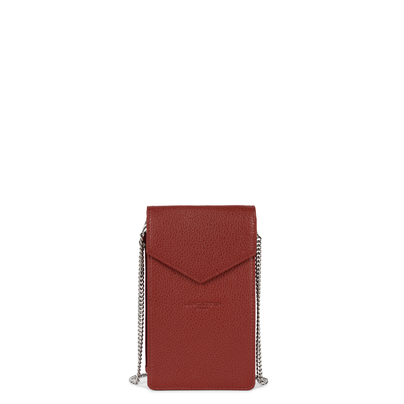 pochette smartphone - foulonné pm #couleur_carmin