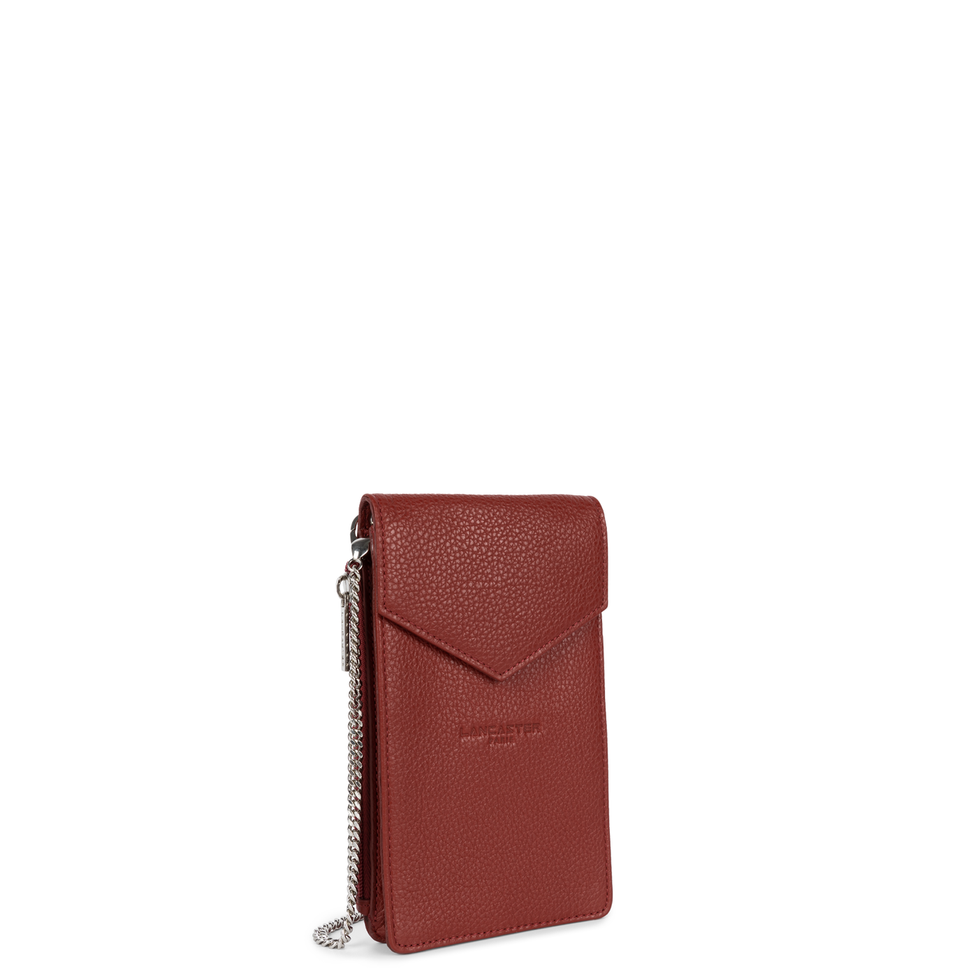 pochette smartphone - foulonné pm #couleur_carmin