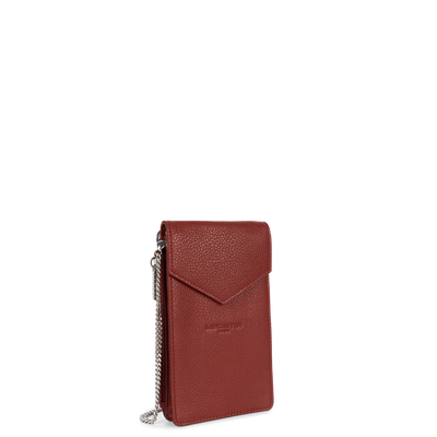 pochette smartphone - foulonné pm #couleur_carmin