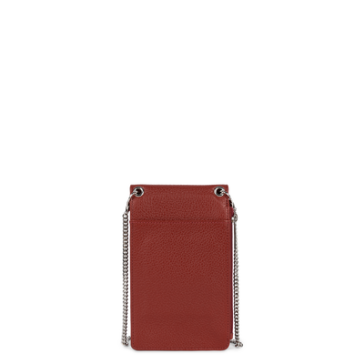 pochette smartphone - foulonné pm #couleur_carmin