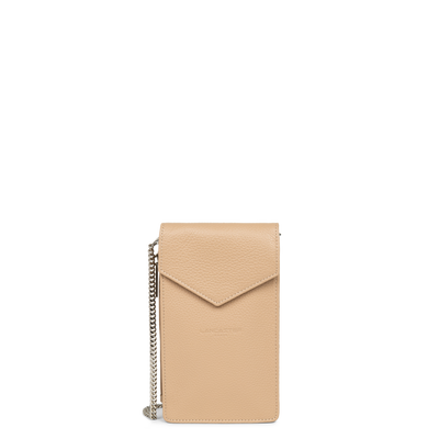 pochette smartphone - foulonné pm #couleur_nude