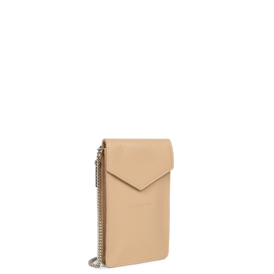 pochette smartphone - foulonné pm #couleur_nude