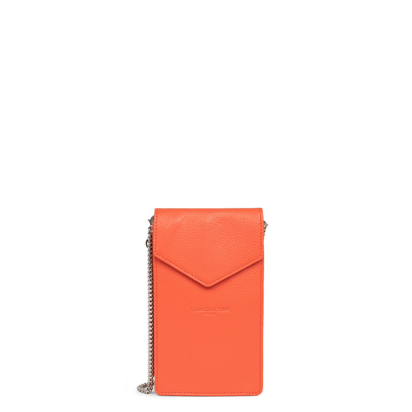 pochette smartphone - foulonné pm #couleur_orange