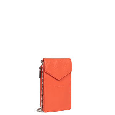 pochette smartphone - foulonné pm #couleur_orange