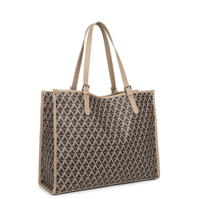 grand sac cabas épaule - ikon #couleur_marron-nude