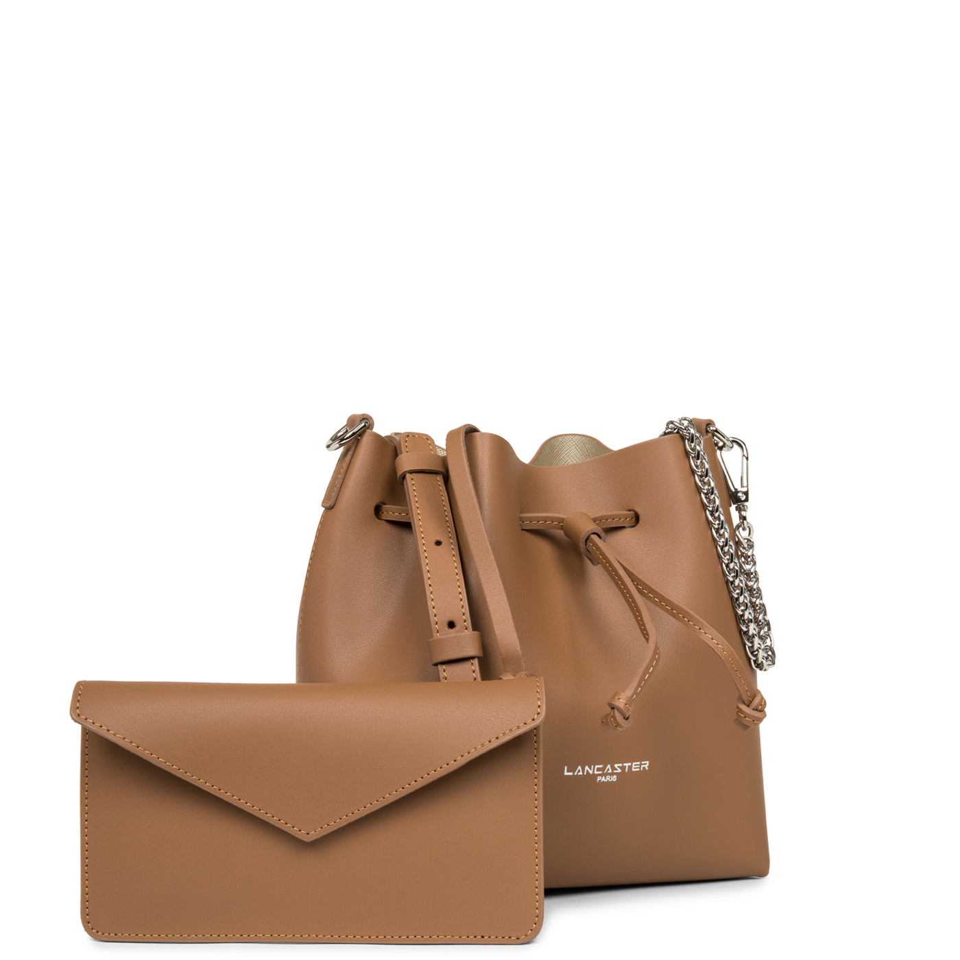 petit sac bourse - pur & element city #couleur_camel-in-champagne