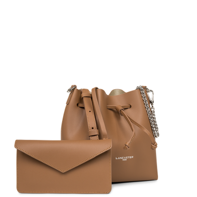 petit sac bourse - pur & element city #couleur_camel-in-champagne