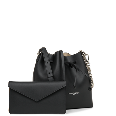 petit sac bourse - pur & element city #couleur_noir-in-champagne