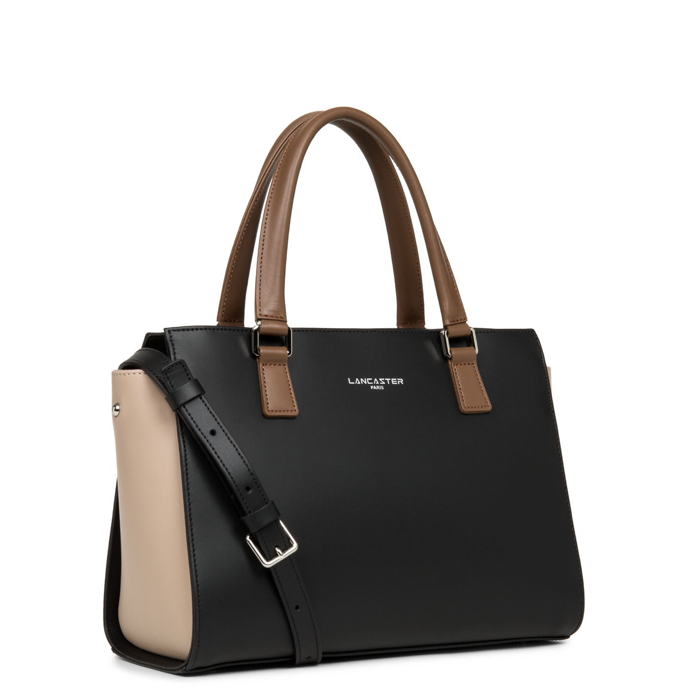 sac à main - smooth #couleur_noir-nude-vison