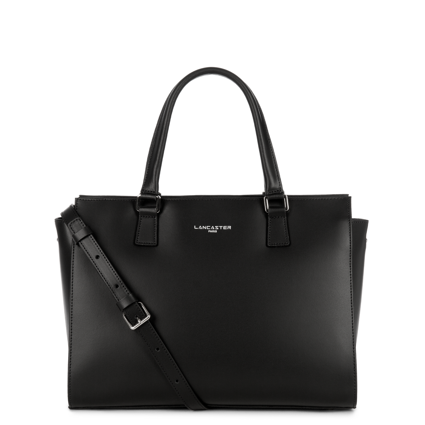 grand sac cabas main - smooth #couleur_noir