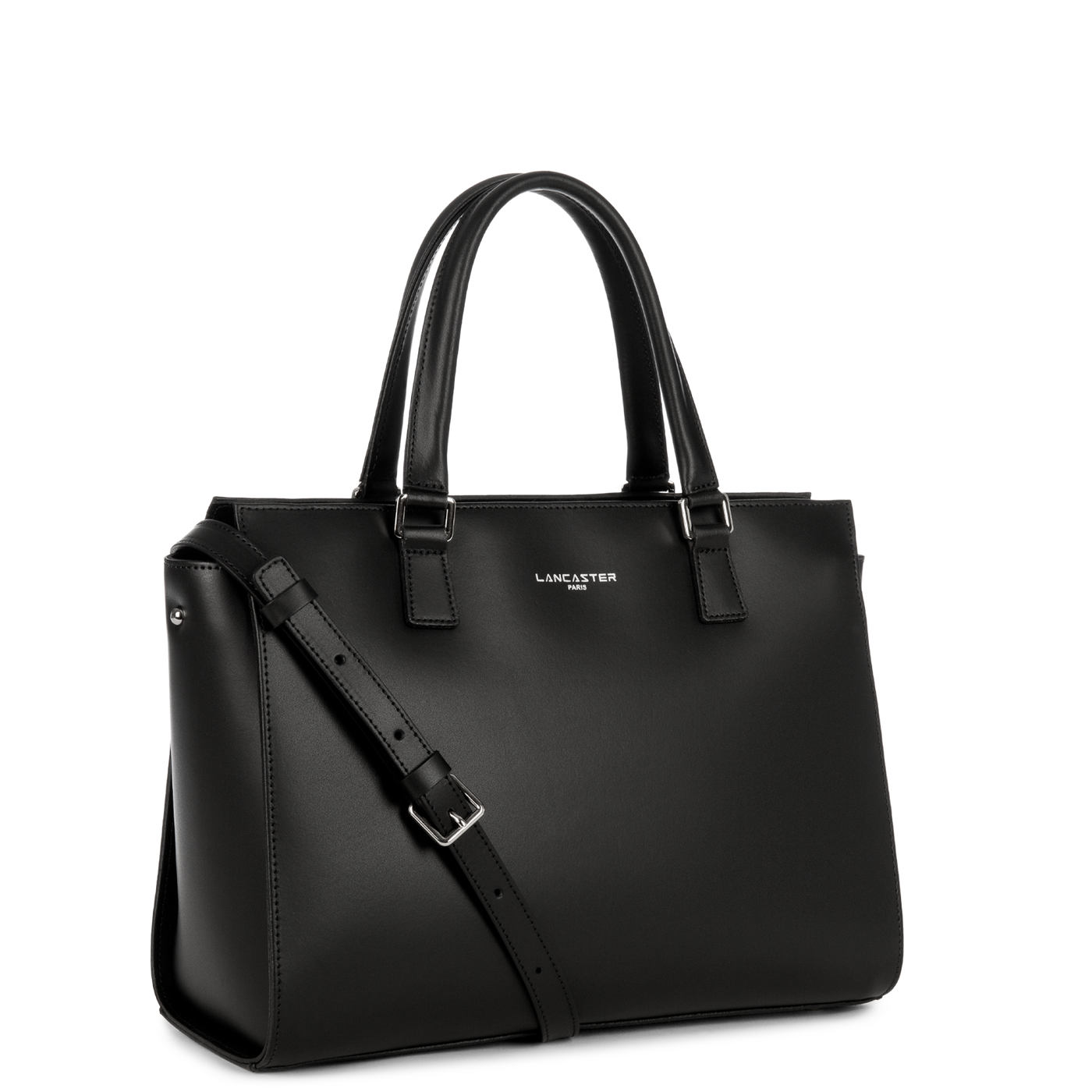 grand sac cabas main - smooth #couleur_noir