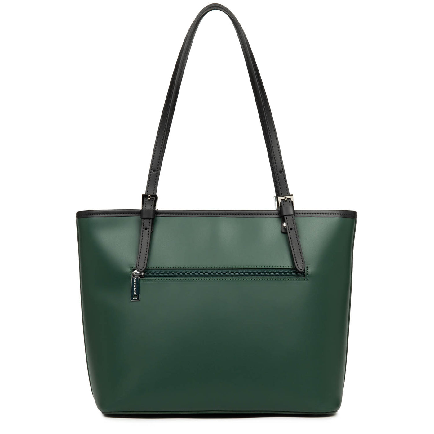 sac cabas épaule - smooth #couleur_vert-fonc-noir