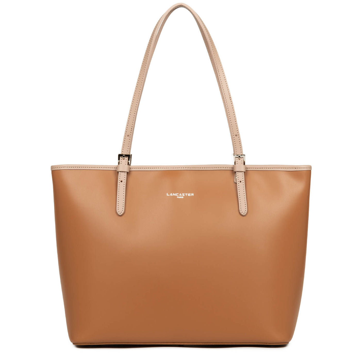 grand sac cabas épaule - smooth #couleur_camel-nude-fonc