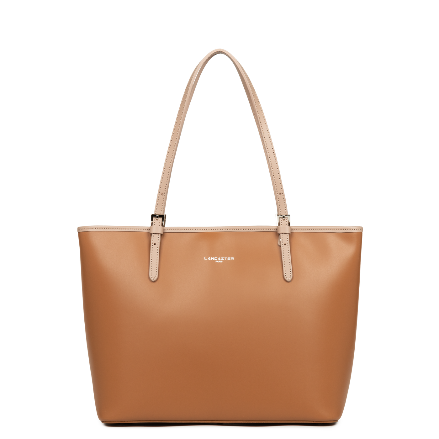 grand sac cabas épaule - smooth #couleur_camel-nude-fonc