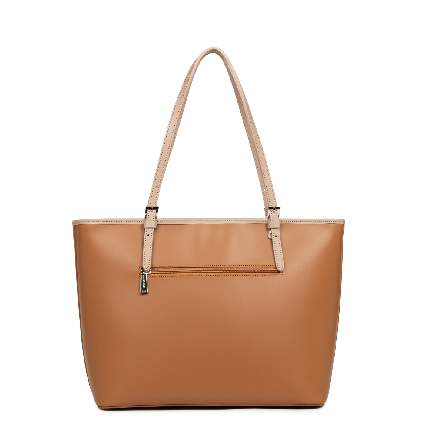 grand sac cabas épaule - smooth #couleur_camel-nude-fonc