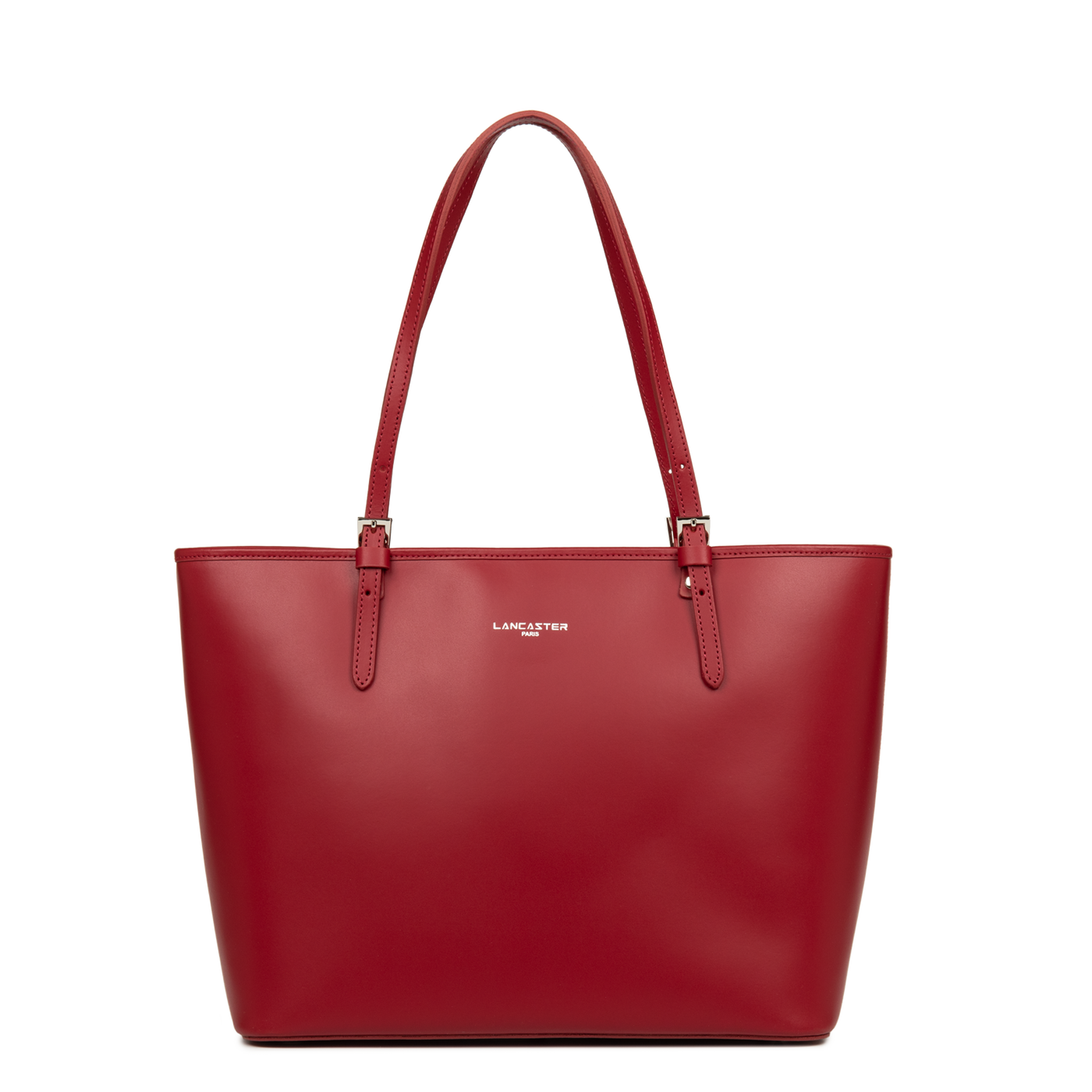 grand sac cabas épaule - smooth #couleur_carmin