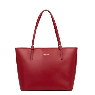 grand sac cabas épaule - smooth #couleur_carmin