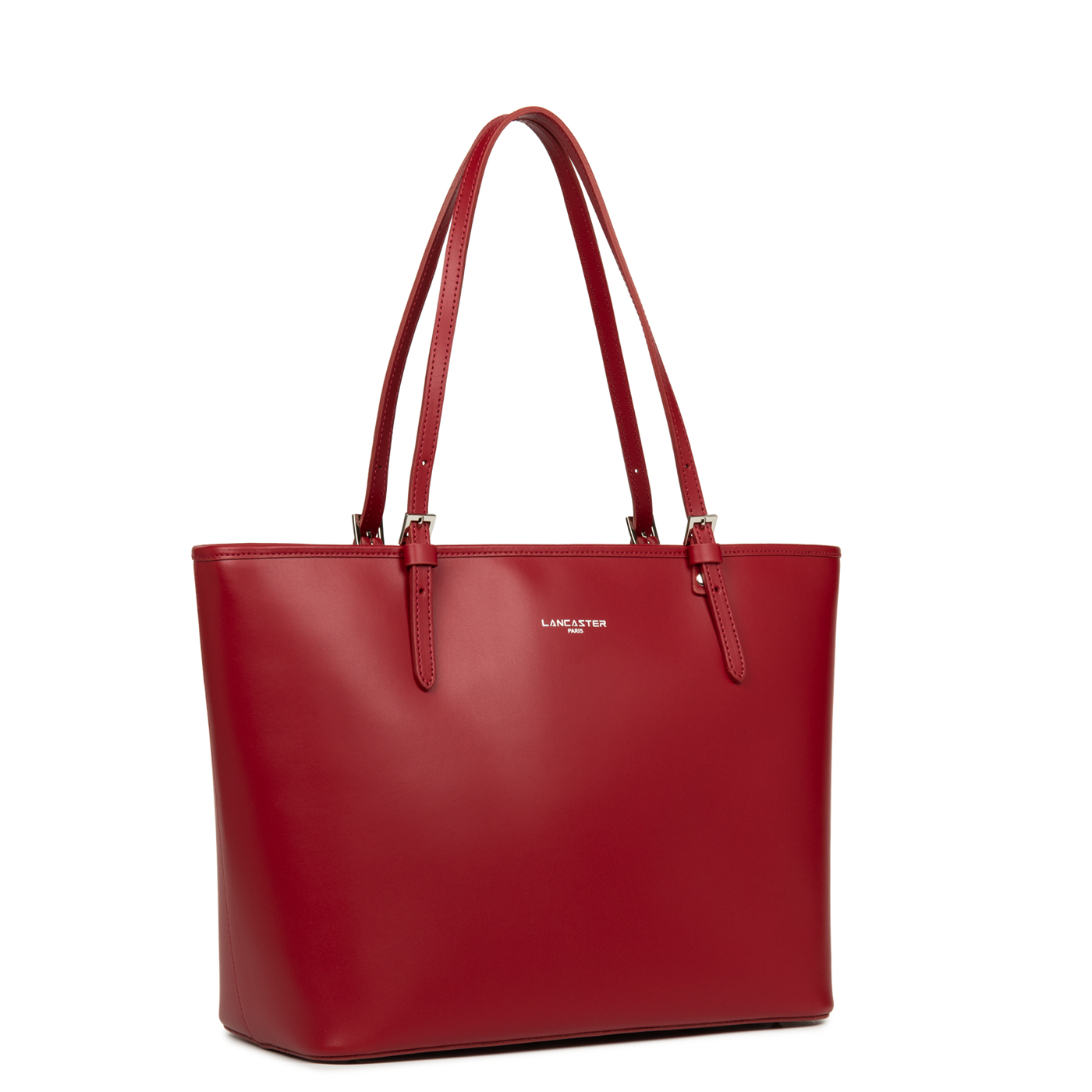 grand sac cabas épaule - smooth #couleur_carmin