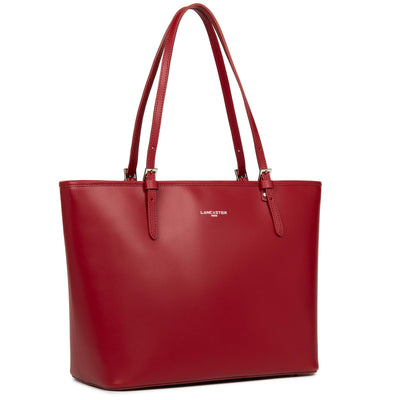 grand sac cabas épaule - smooth #couleur_carmin