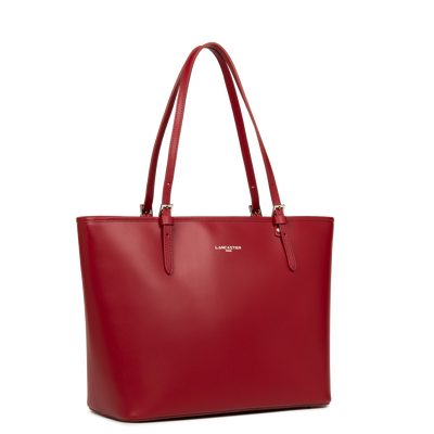 grand sac cabas épaule - smooth #couleur_carmin