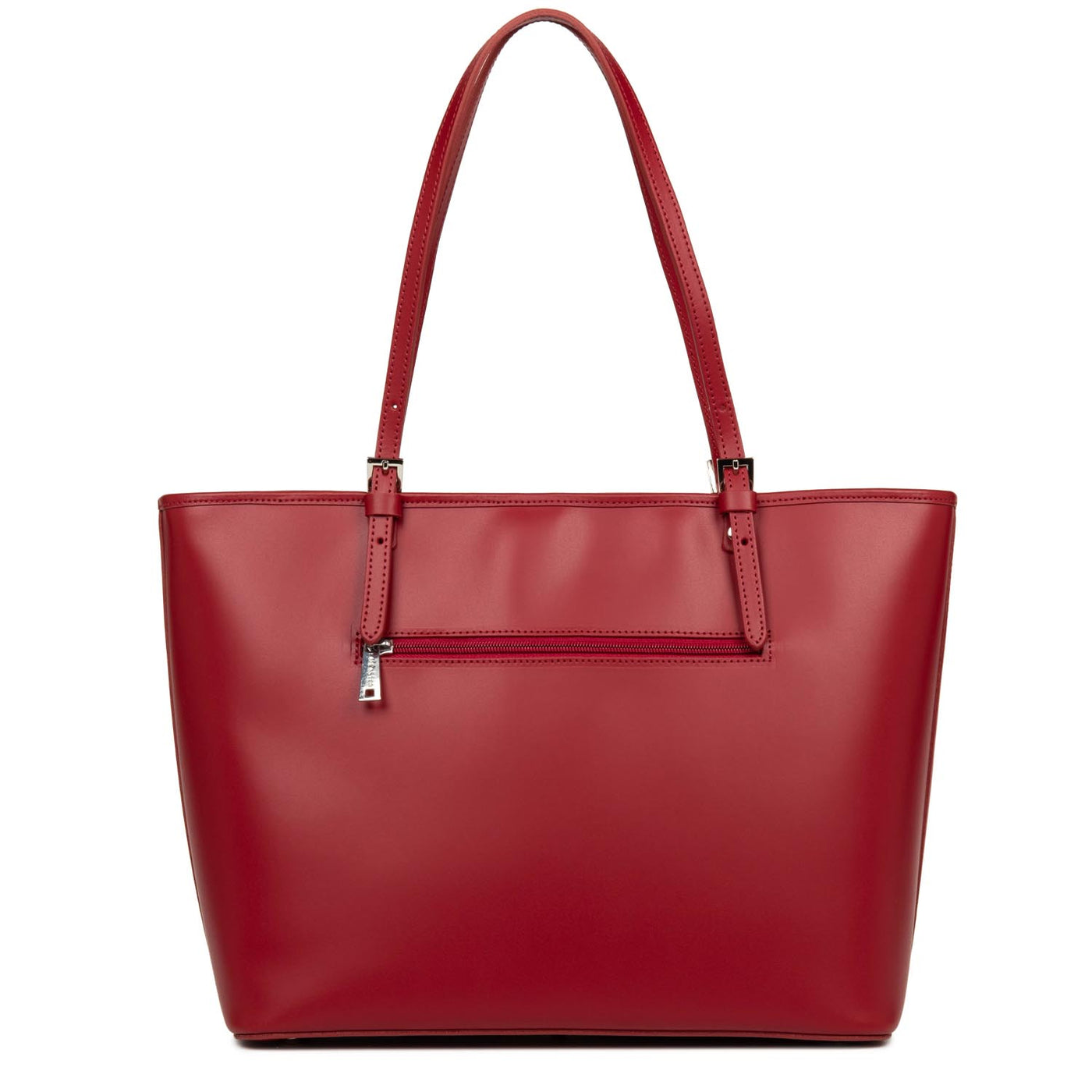 grand sac cabas épaule - smooth #couleur_carmin