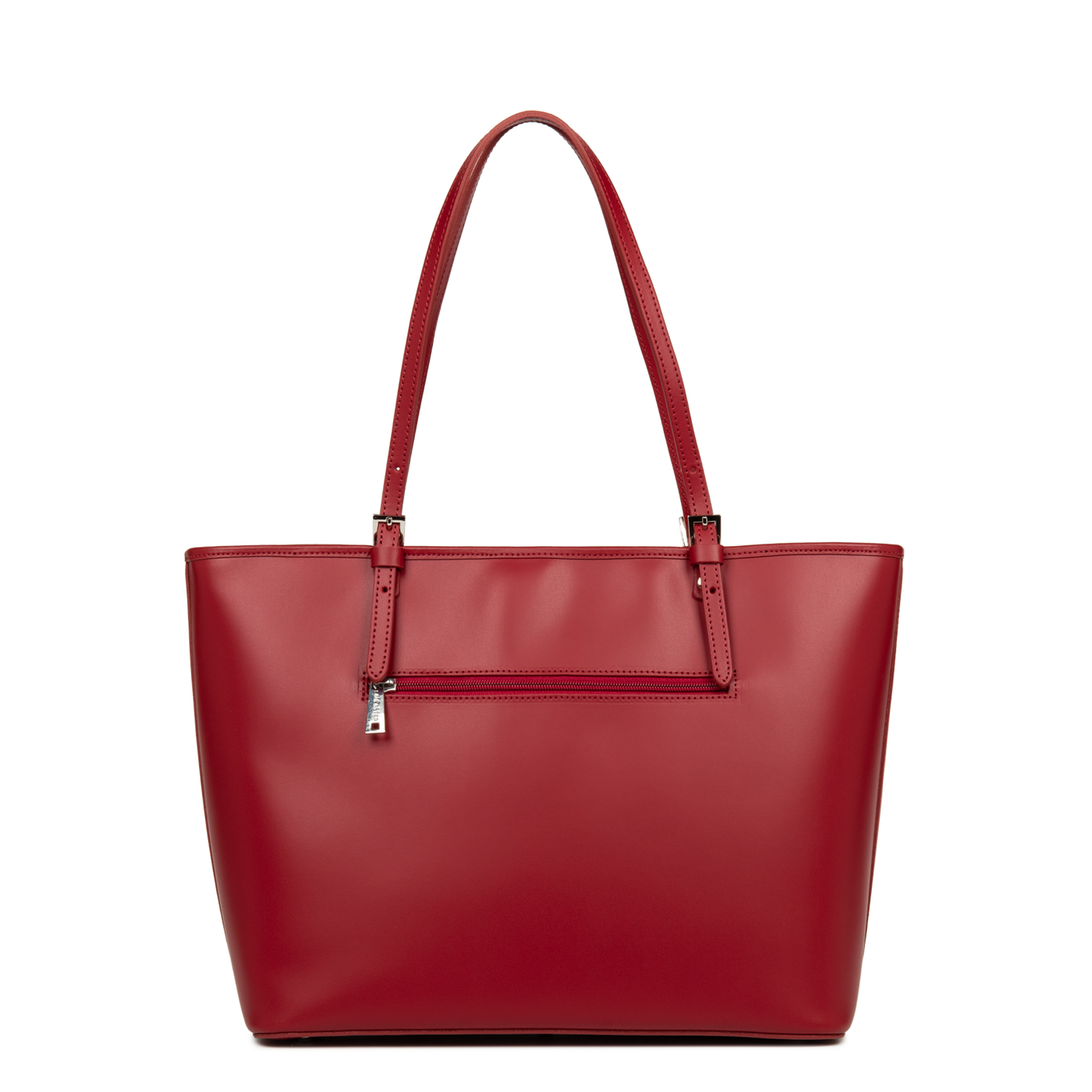 grand sac cabas épaule - smooth #couleur_carmin