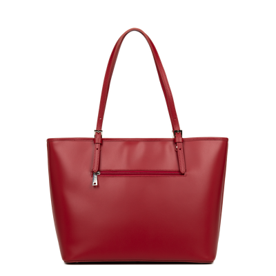 grand sac cabas épaule - smooth #couleur_carmin