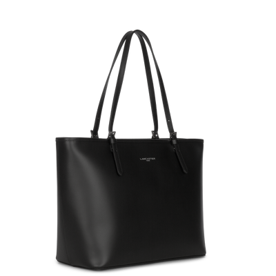 grand sac cabas épaule - smooth #couleur_noir