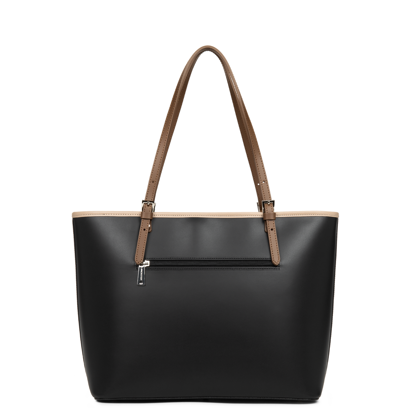 grand sac cabas épaule - smooth #couleur_noir-nude-vison