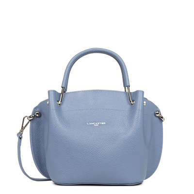 sac à main - foulonné double #couleur_bleu-cendre-in-argent