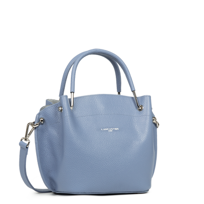 sac à main - foulonné double #couleur_bleu-cendre-in-argent