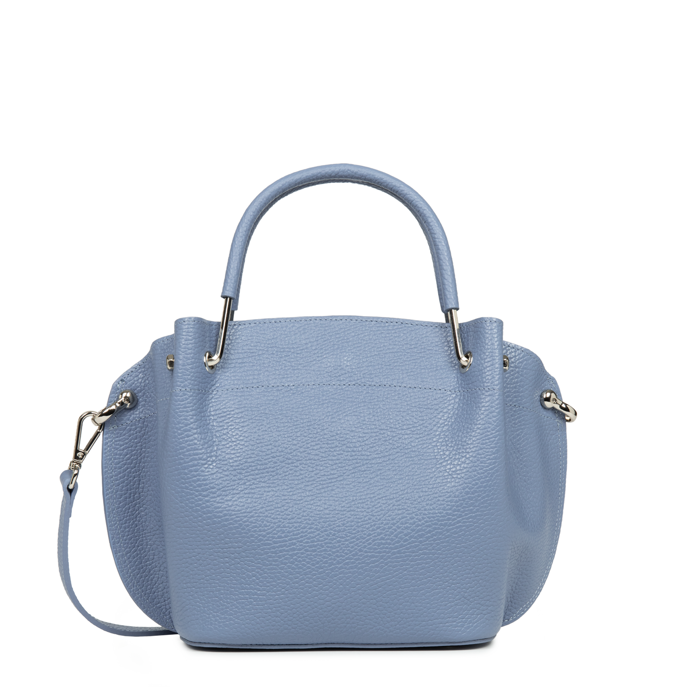 sac à main - foulonné double #couleur_bleu-cendre-in-argent