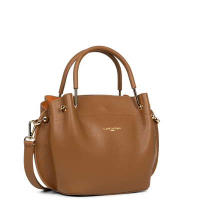 sac à main - foulonné double #couleur_camel-in-orange